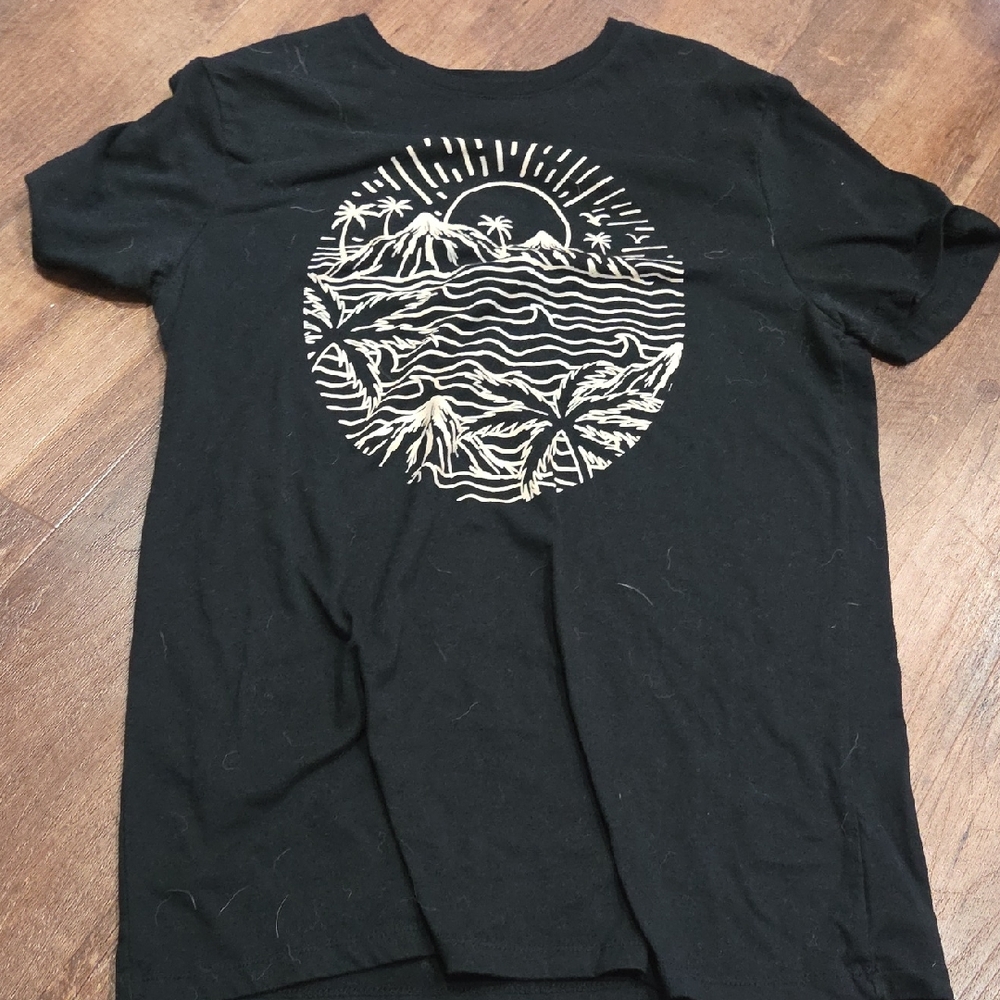 Goodfellow & Co Black Tee with Tropical Graphic